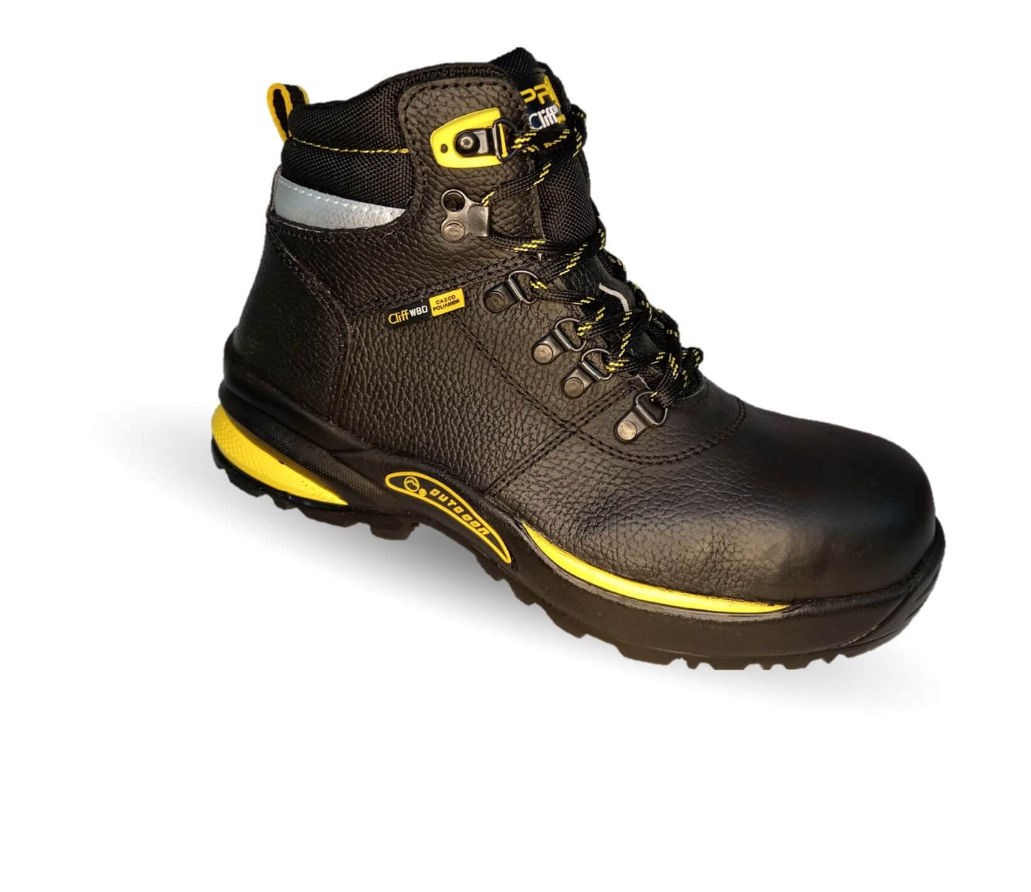 Botas Industriales y Casuales de piel con casco dieléctrico Cliff 5043 Negro para hombre