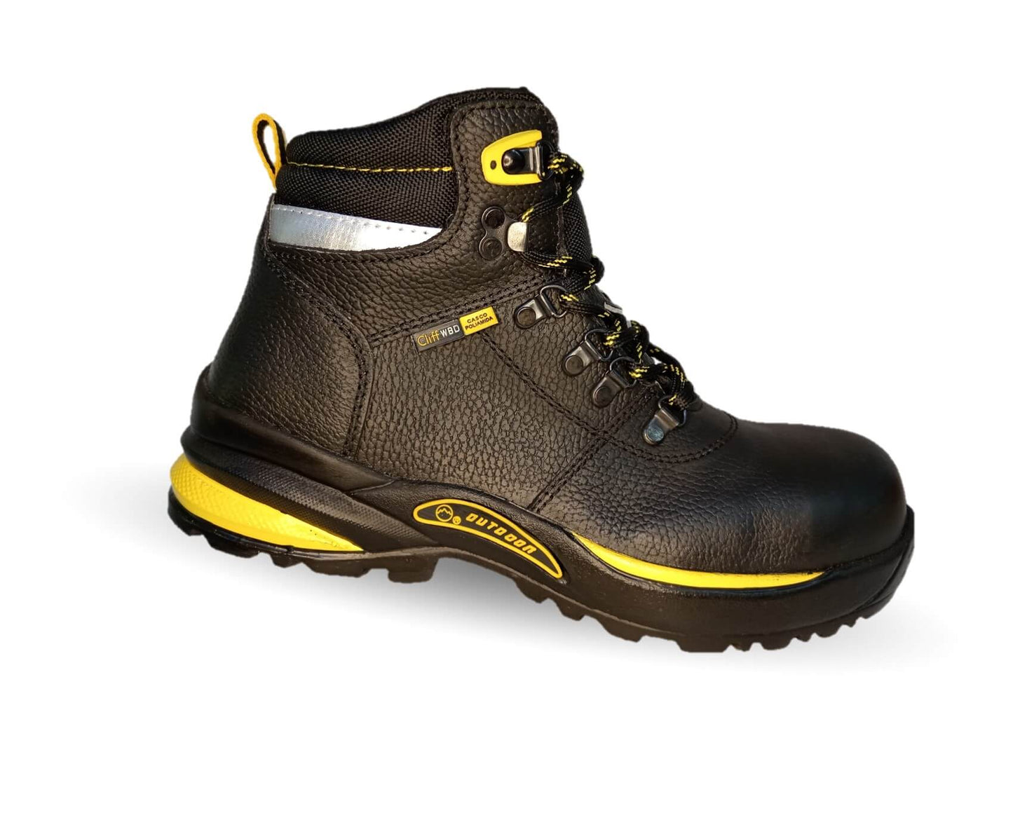 Botas Industriales y Casuales de piel con casco dieléctrico Cliff 5043 Negro para hombre