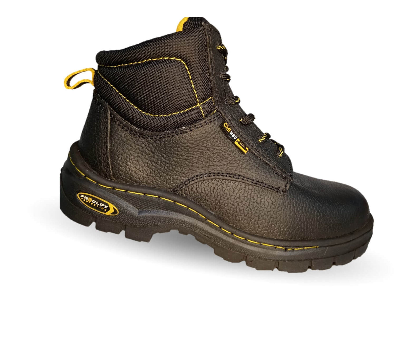 Botas Industriales y Casuales de piel con casco dieléctrico Cliff 5303 Negro para hombre