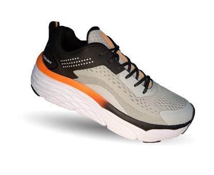 Tenis Deportivo Court 1102 Gris/Naranja Unisex para hombre y mujer