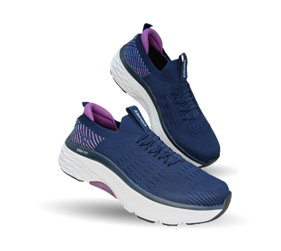 Tenis Deportivo con tecnología Breathable Court 1106 Marino/Morado para mujer