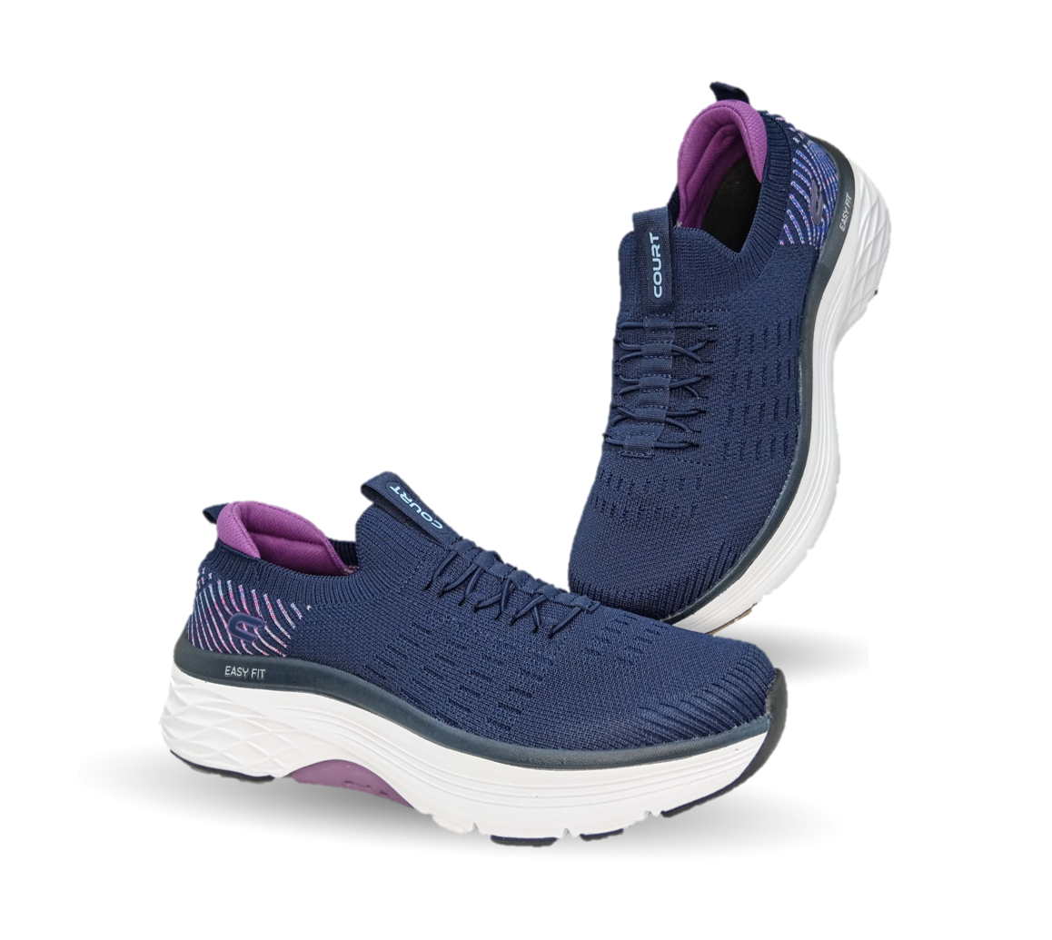 Tenis Deportivo con tecnología Breathable Court 1106 Marino/Morado para mujer