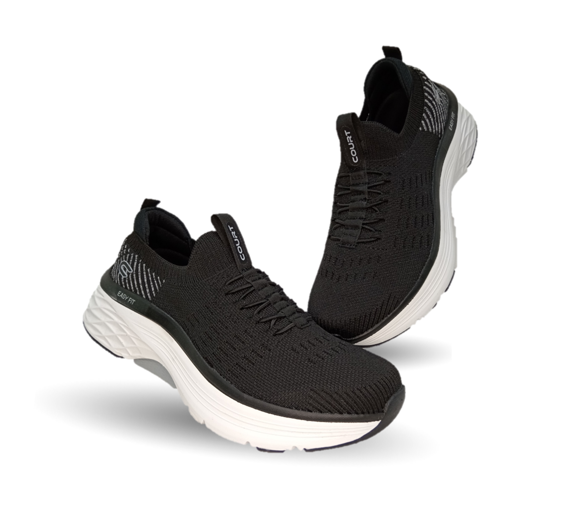 Tenis Deportivo con tecnología Breathable Court 1106 Negro para mujer