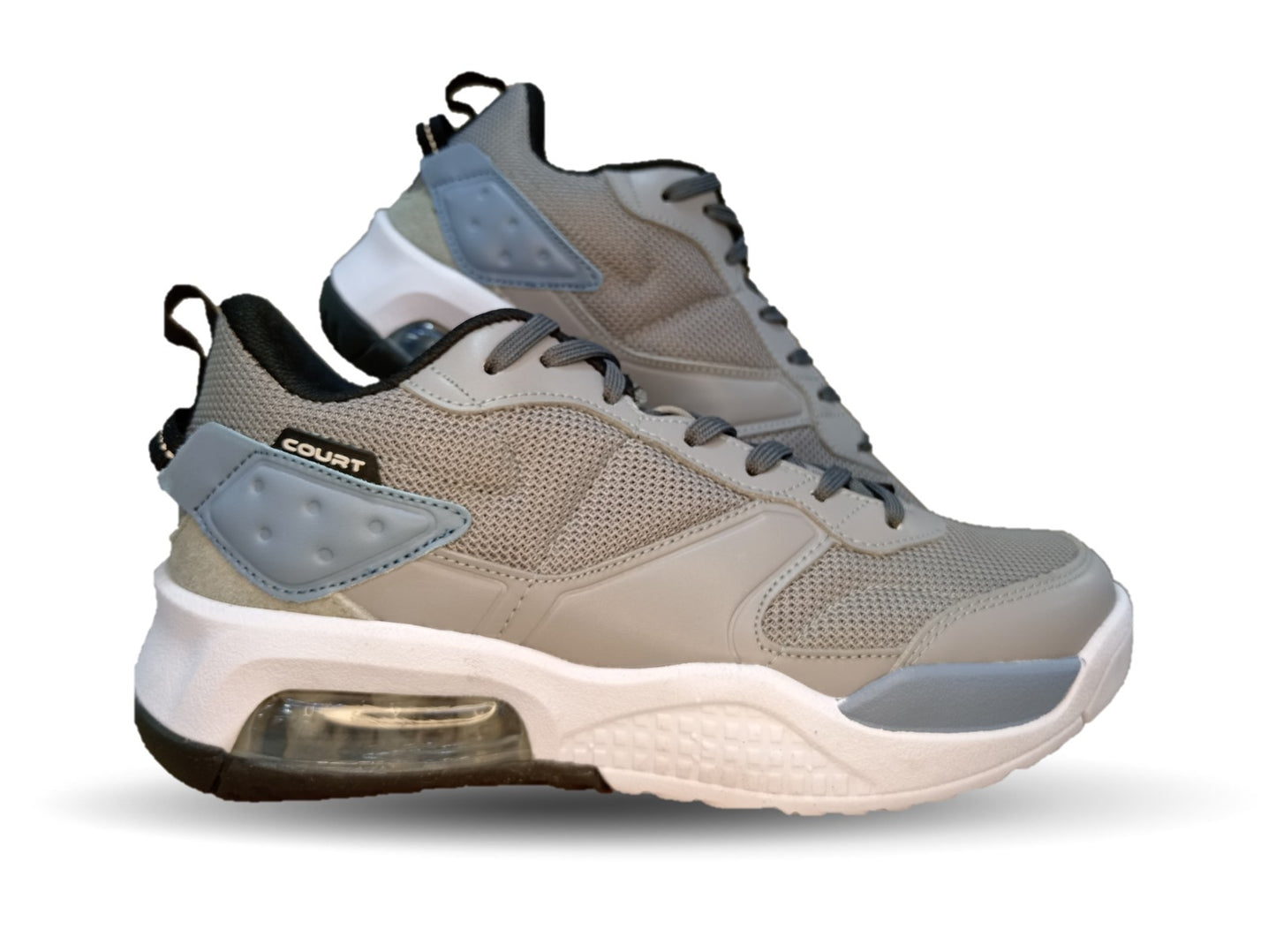 Tenis Deportivo con burbuja de aire Court 1131 Gris/Oxford para hombre