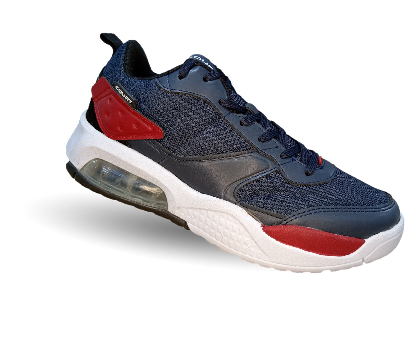 Tenis Deportivo con burbuja de aire Court 1131 Marino/Rojo para hombre