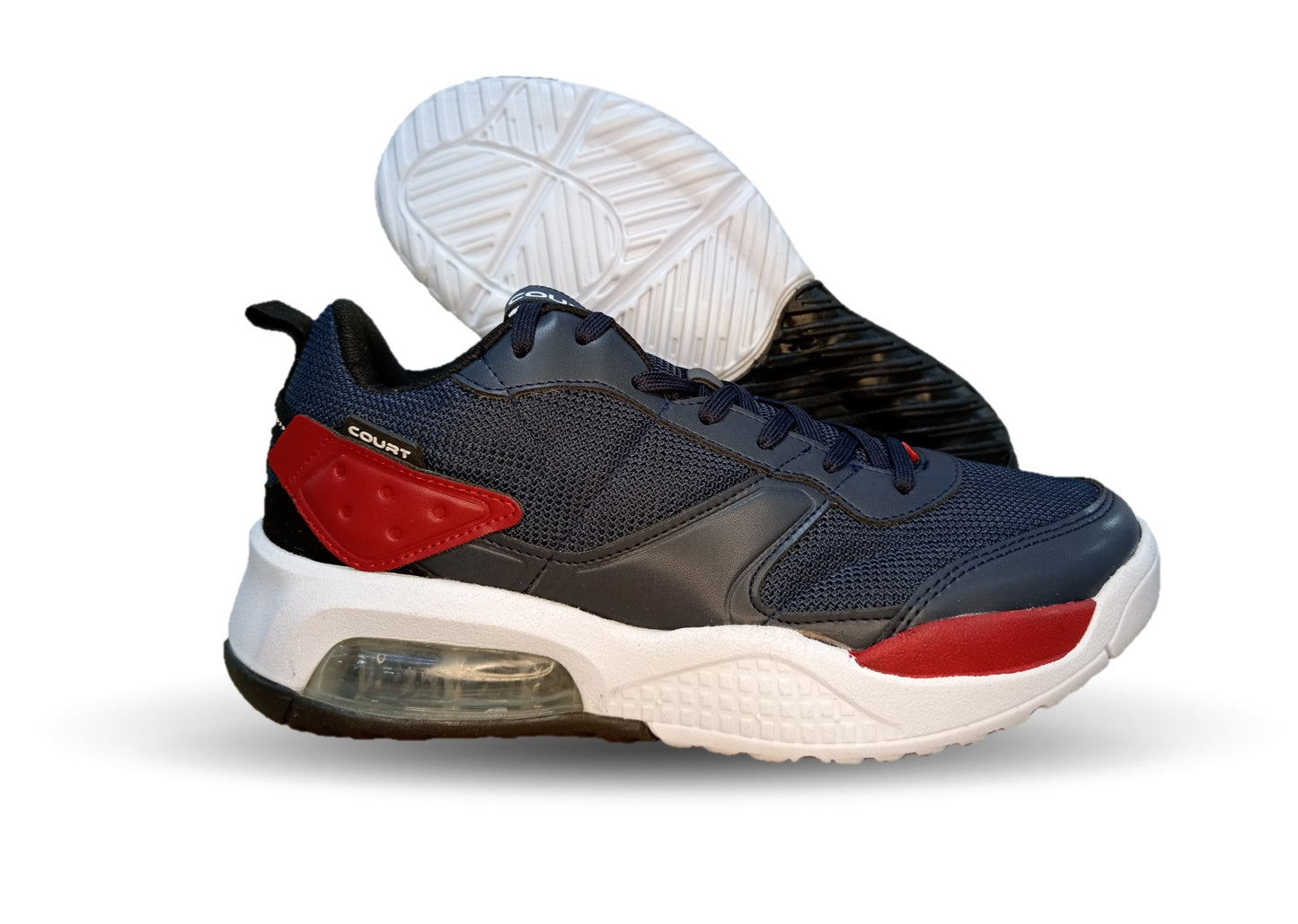 Tenis Deportivo con burbuja de aire Court 1131 Marino/Rojo para hombre