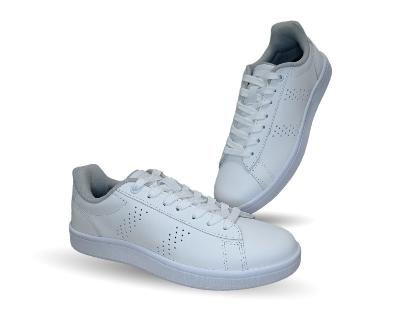 Tenis Urbano y Escolar de piel Court 257 Blanco unisex para hombre y mujer