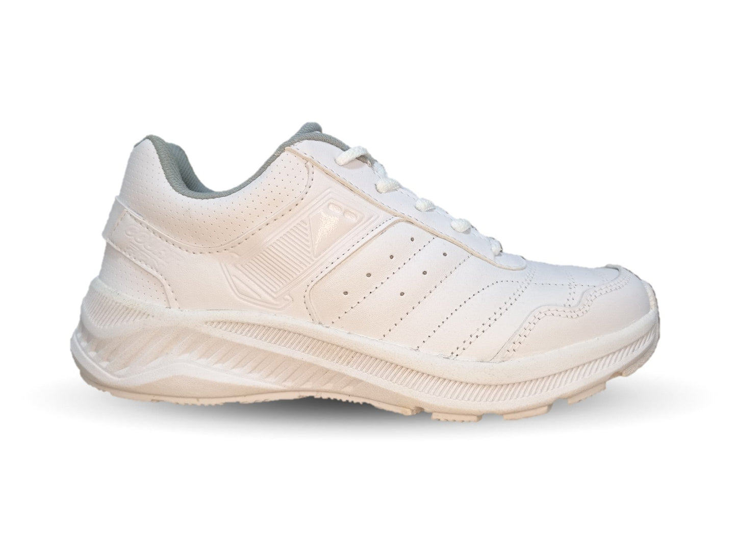 Tenis Deportivo de piel Court 2957 Blanco/Blanco Unisex para hombre y mujer