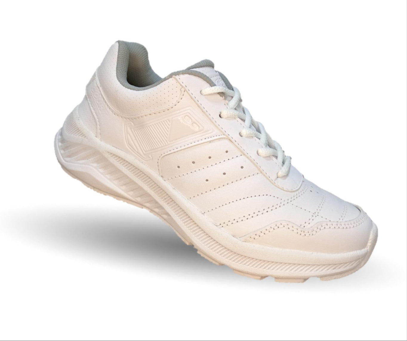 Tenis Deportivo de piel Court 2957 Blanco/Blanco Unisex para hombre y mujer