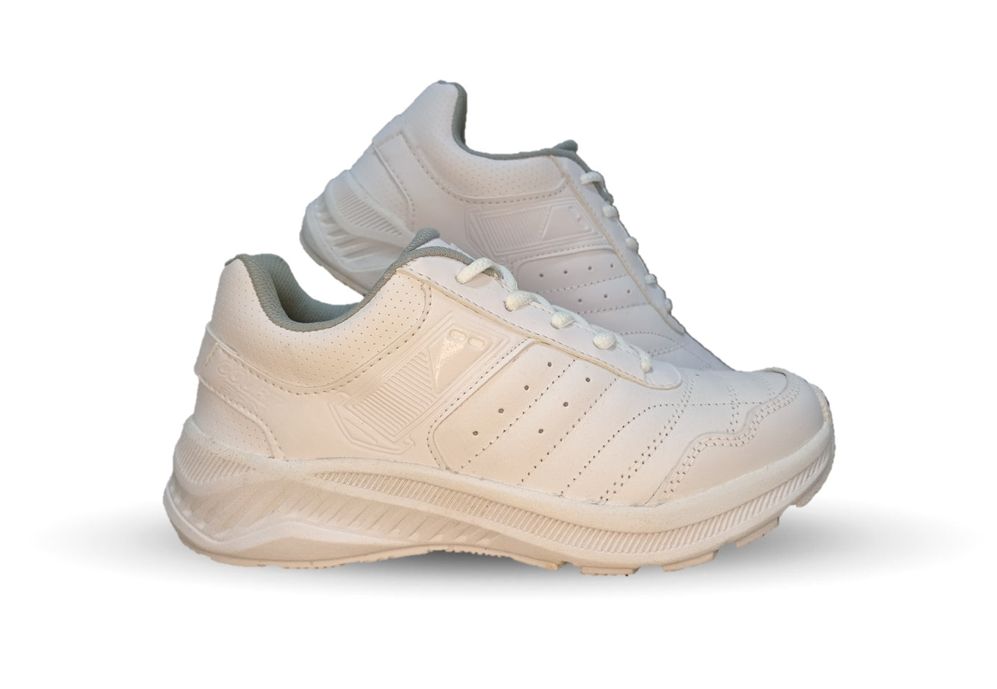 Tenis Deportivo de piel Court 2957 Blanco/Blanco Unisex para hombre y mujer