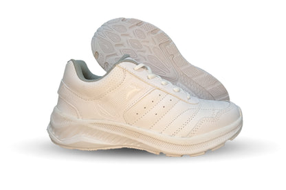 Tenis Deportivo de piel Court 2957 Blanco/Blanco Unisex para hombre y mujer