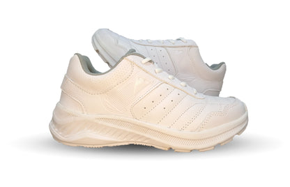 Tenis Deportivo de piel Court 2957 Blanco/Blanco Unisex para hombre y mujer