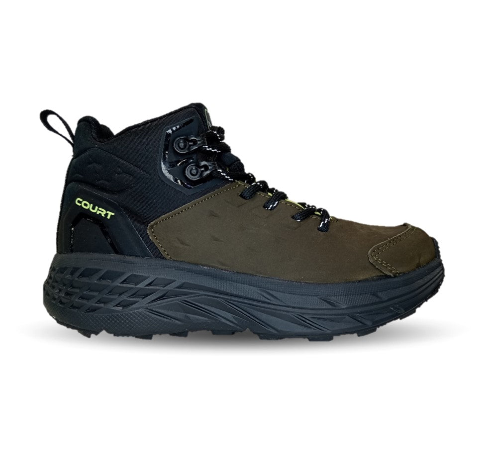 Bota hiking de piel con tecnología Infinity Sole Court 3643 Verde Militar para mujer