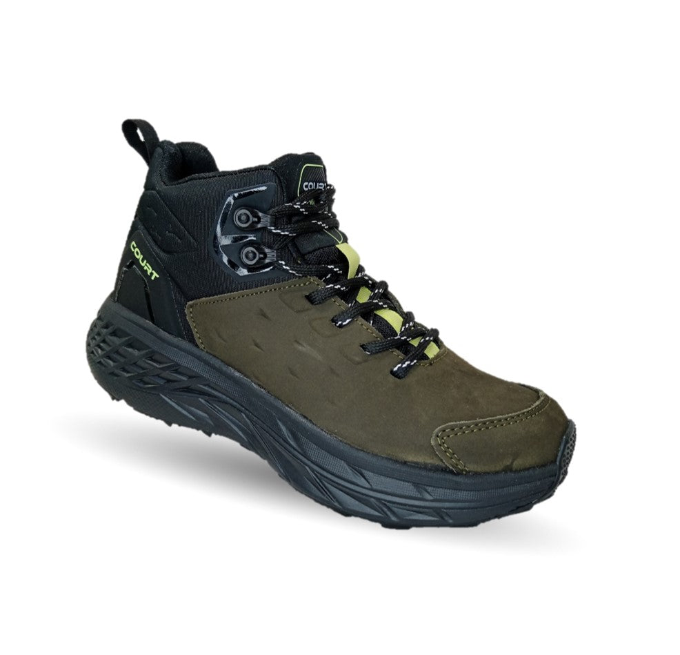 Bota hiking de piel con tecnología Infinity Sole Court 3643 Verde Militar para mujer