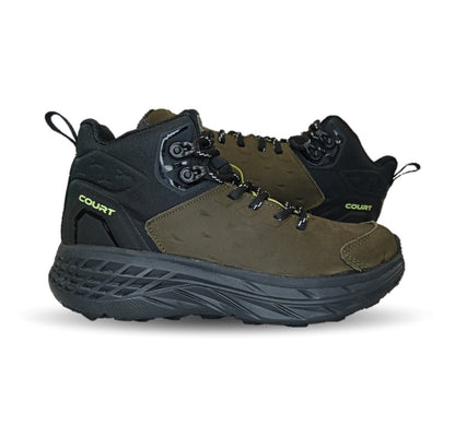 Bota hiking de piel con tecnología Infinity Sole Court 3643 Verde Militar para mujer