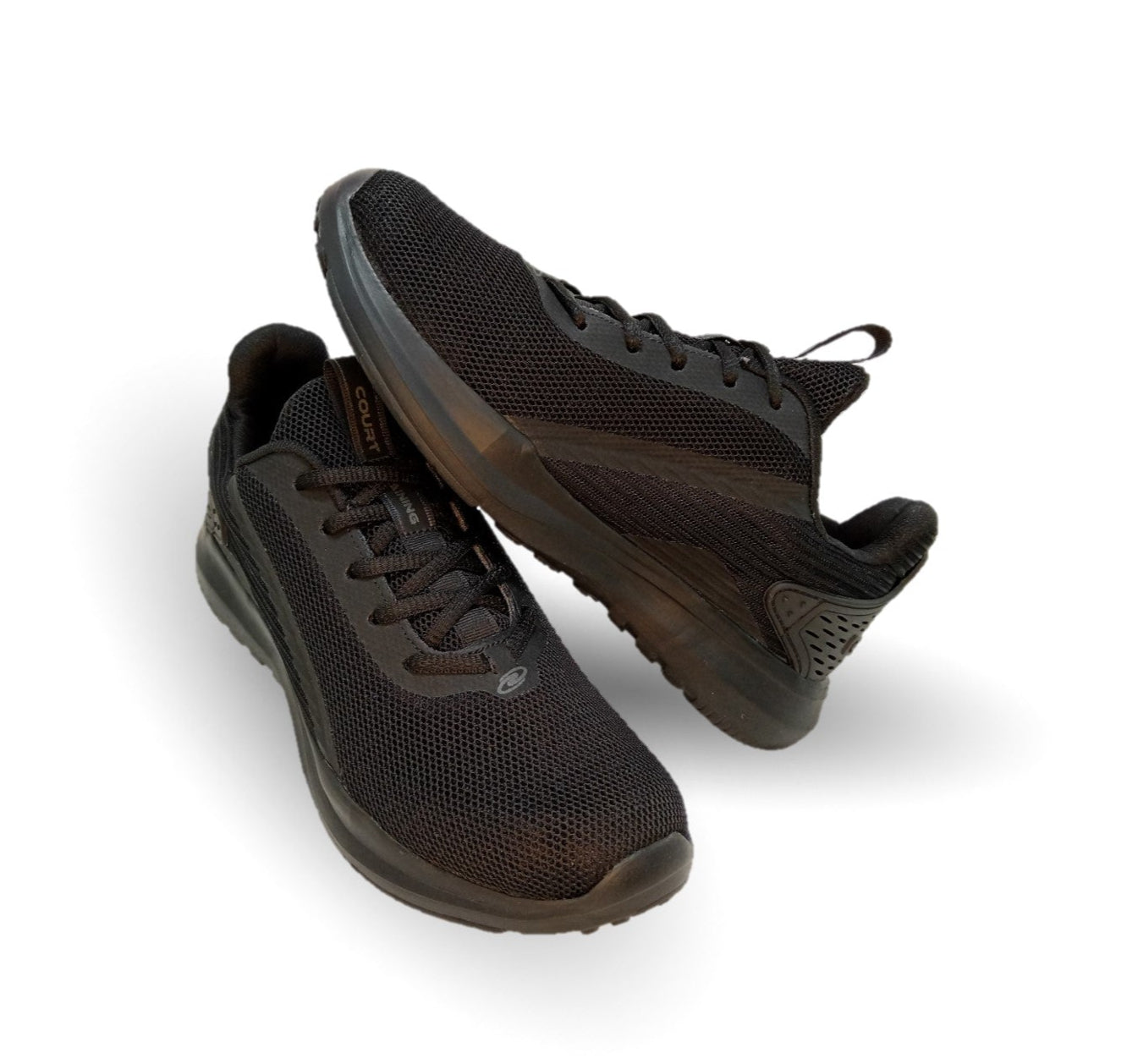 Tenis Deportivo Court 4041 Negro/Negro Unisex para hombre y mujer