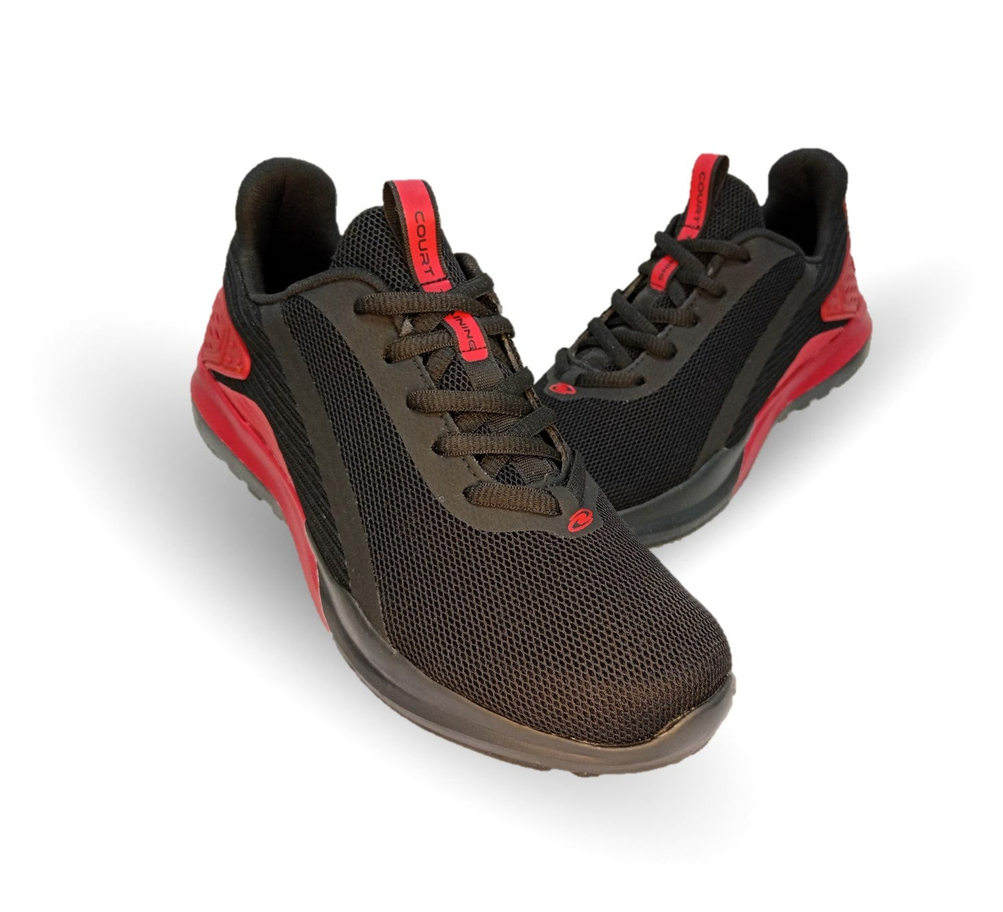 Tenis Deportivo Court 4041 Negro/Rojo para hombre