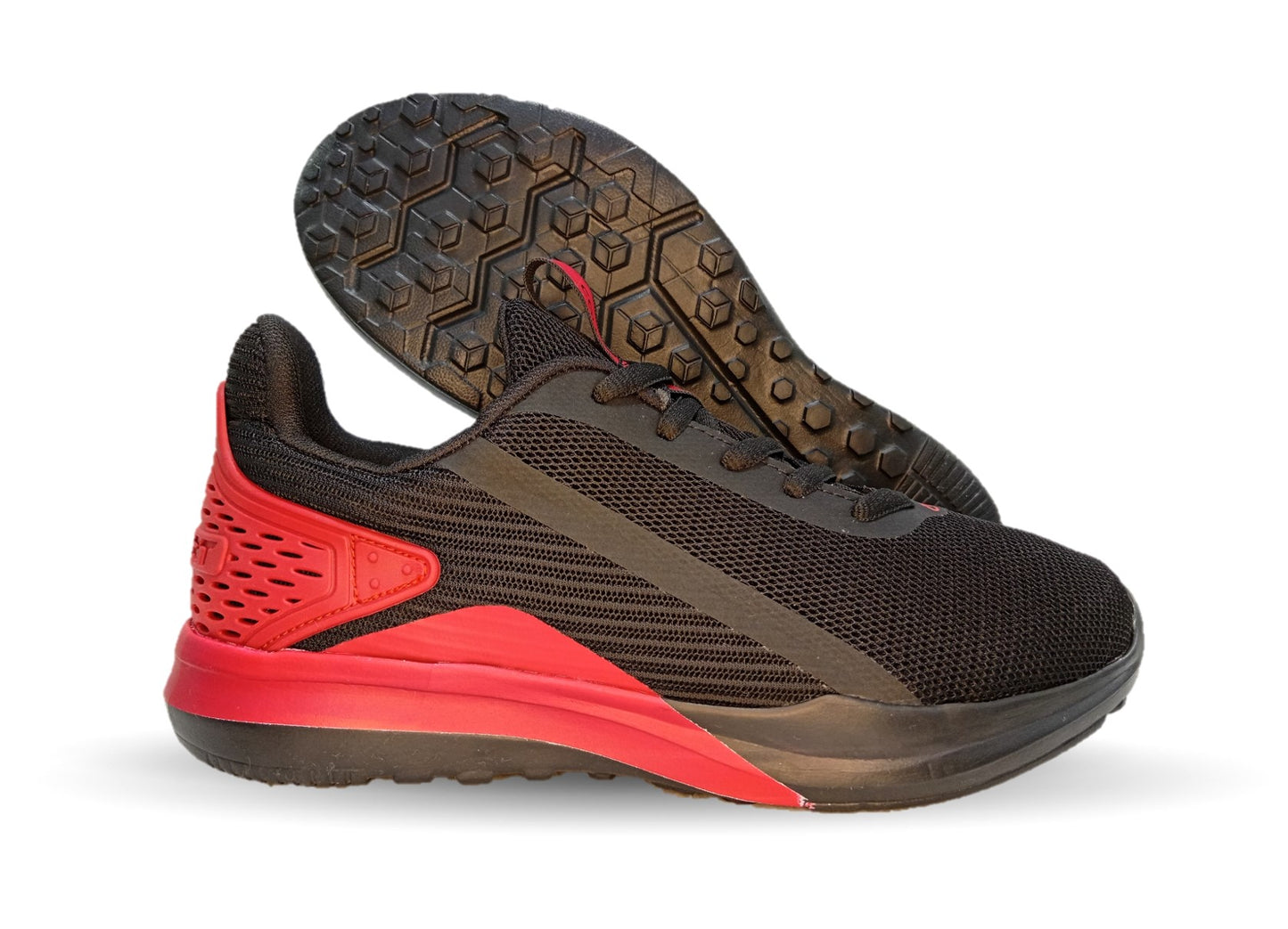 Tenis Deportivo Court 4041 Negro/Rojo para hombre