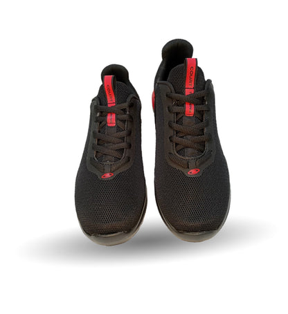 Tenis Deportivo Court 4041 Negro/Rojo para hombre