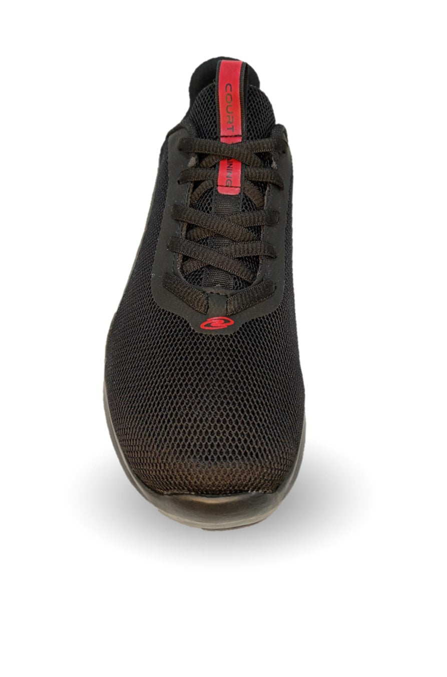 Tenis Deportivo Court 4041 Negro/Rojo para hombre