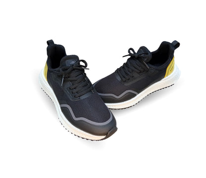 Tenis Deportivo Court 4442 Negro/Amarillo para hombre
