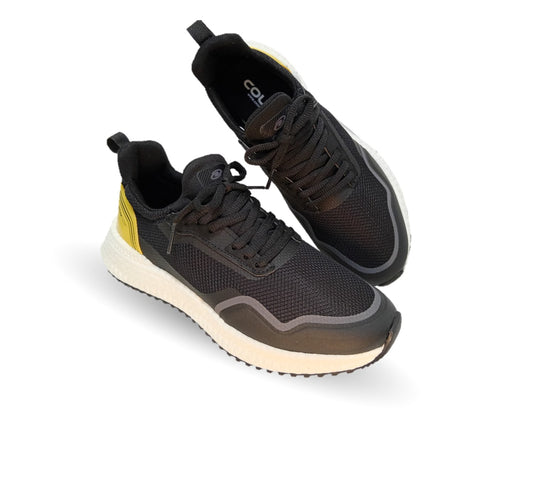 Tenis Deportivo Court 4442 Negro/Amarillo para hombre