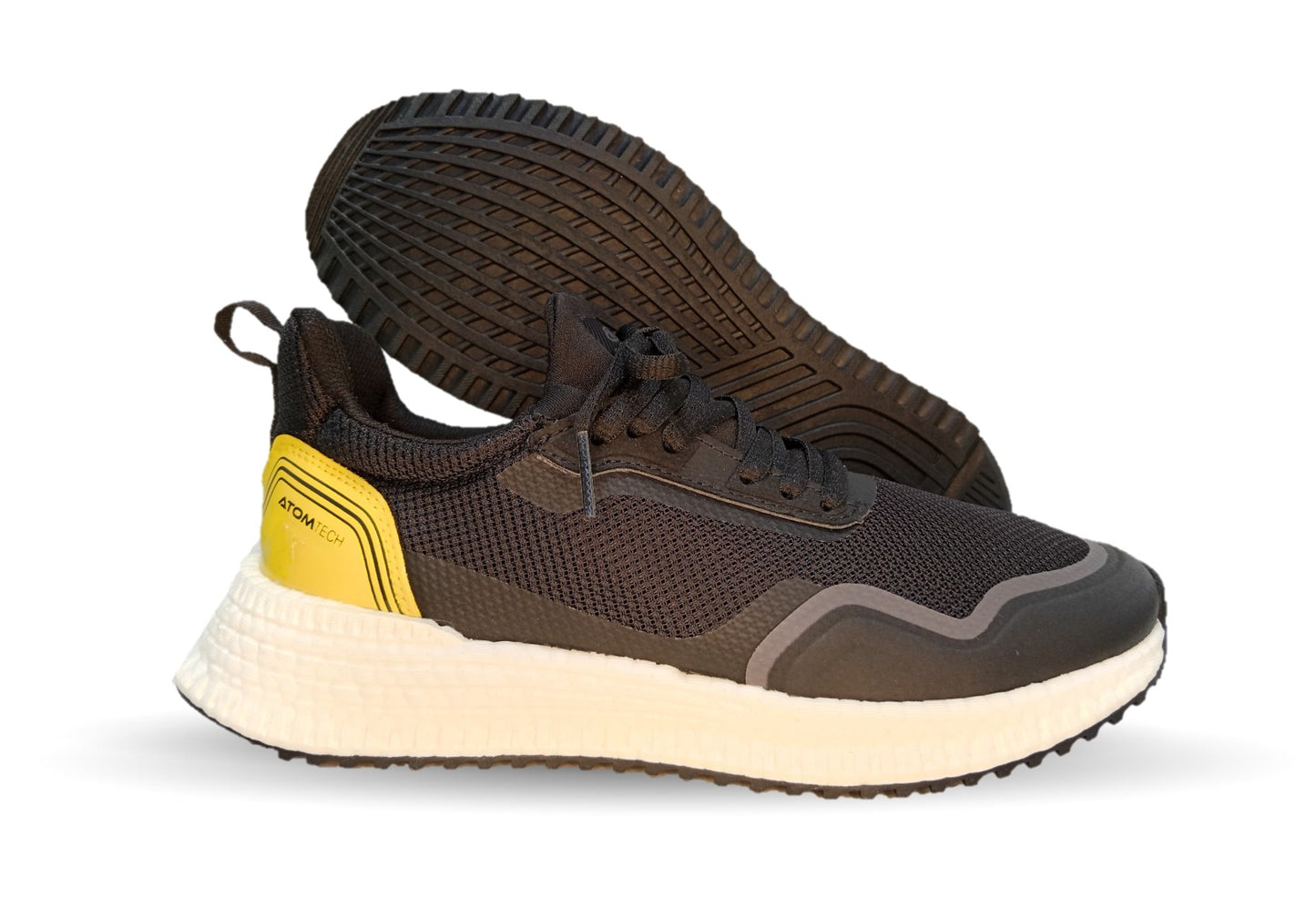 Tenis Deportivo Court 4442 Negro/Amarillo para hombre