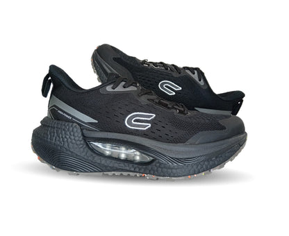 Tenis Deportivo con burbuja de aire y malla transpirable Court 483 Negro/Negro para mujer