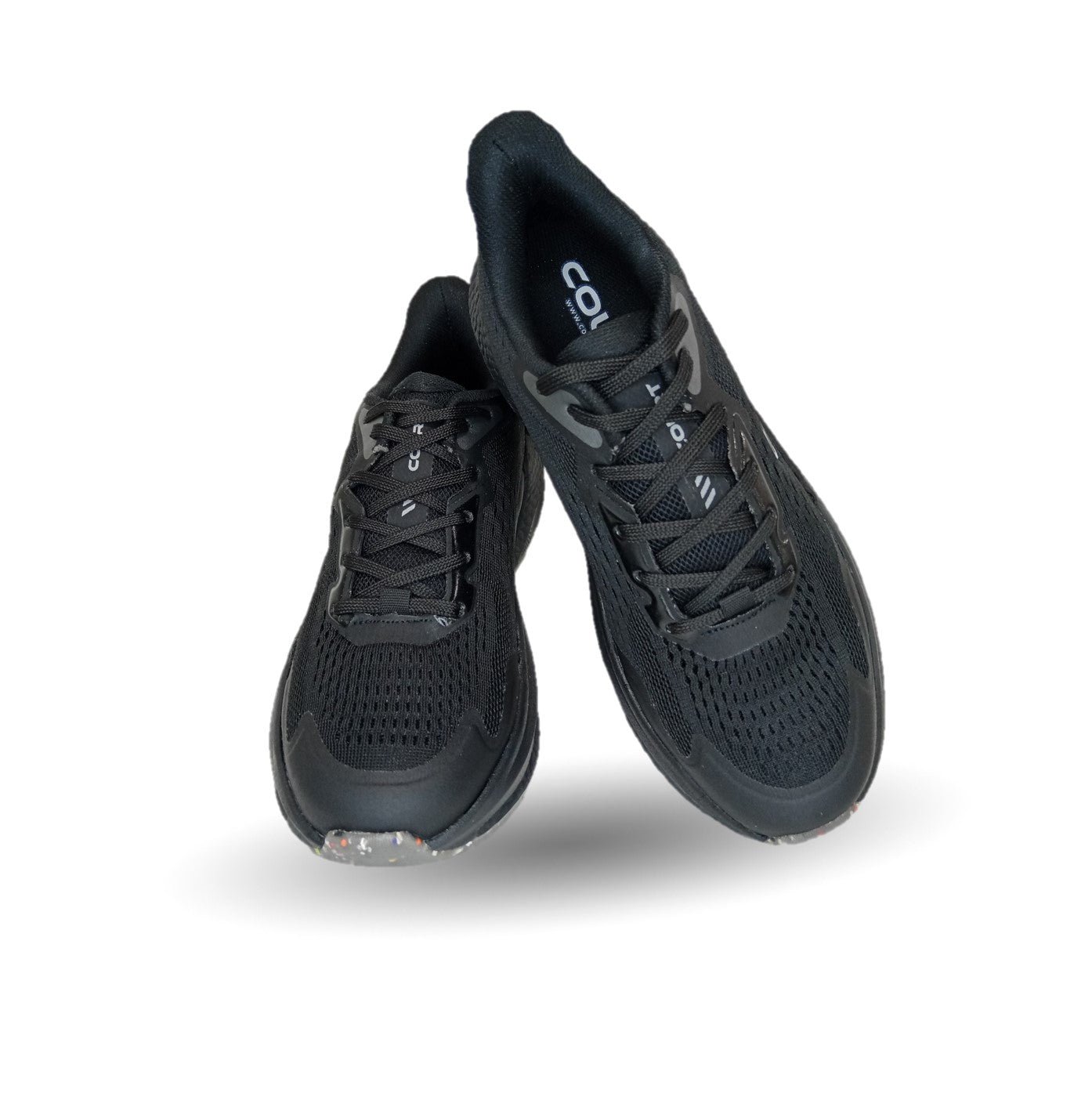 Tenis Deportivo con burbuja de aire y malla transpirable Court 483 Negro/Negro para mujer