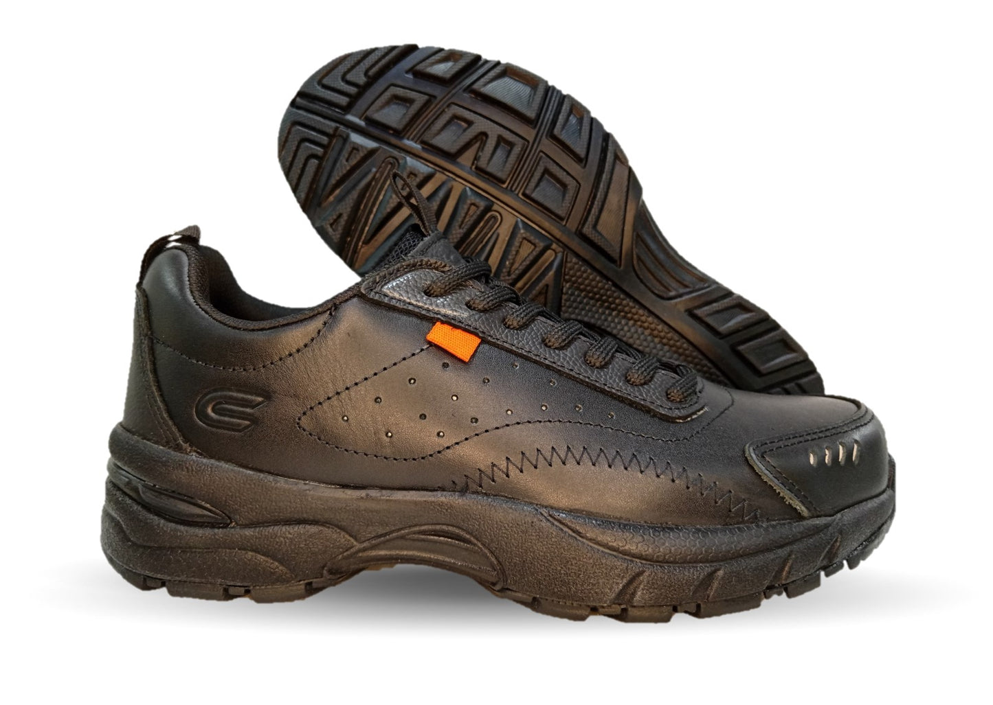 Tenis Outdoor de piel con tecnología Infinity Sole Court 7153 Negro para hombre