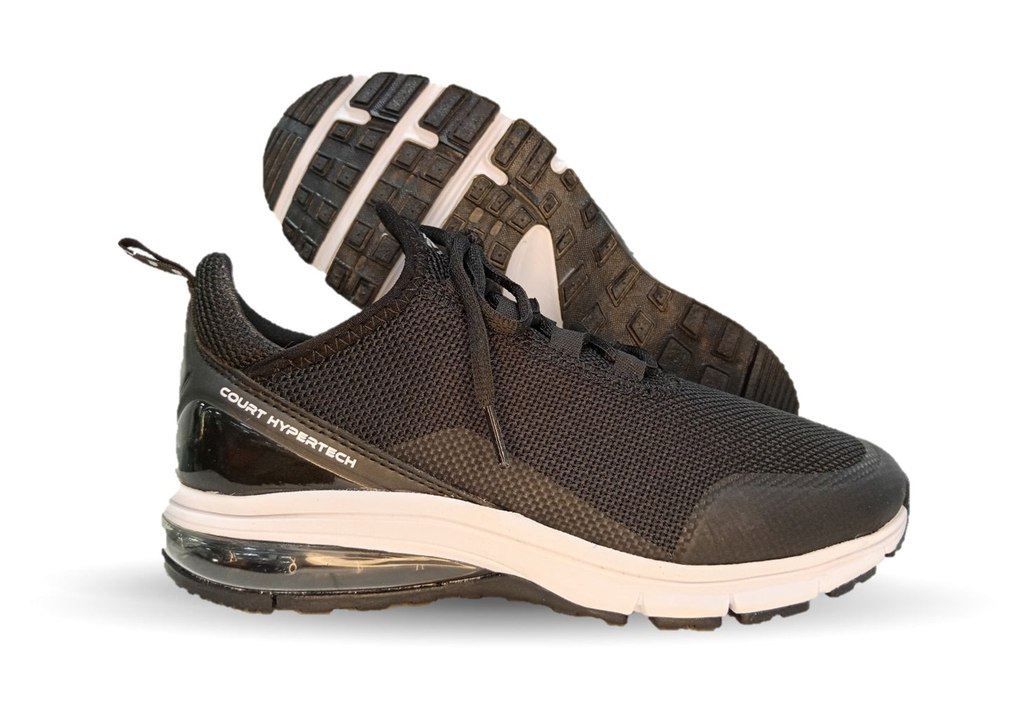 Tenis deportivo con burbuja de aire Court 7737 Negro/Blanco para hombre