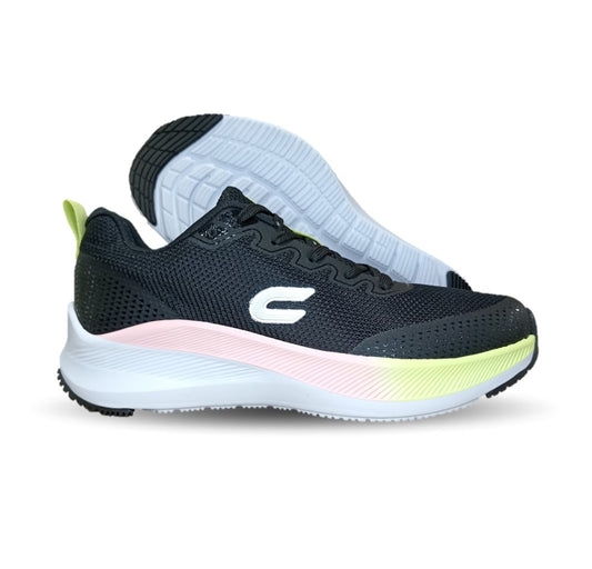 Tenis Deportivo con tecnología Breathable Court 7908 Negro/Lima para mujer
