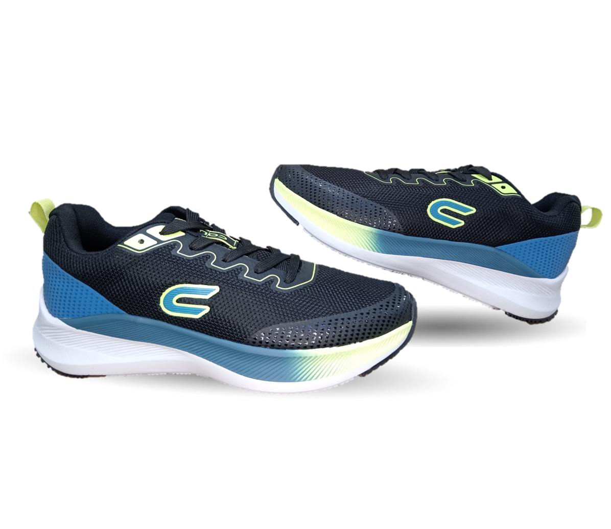 Tenis Deportivo con tecnología Breathable Court 7908 Negro/Verde para hombre