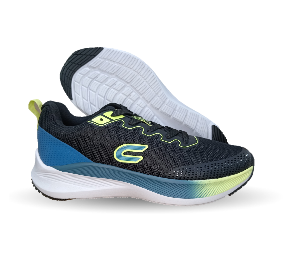 Tenis Deportivo con tecnología Breathable Court 7908 Negro/Verde para hombre