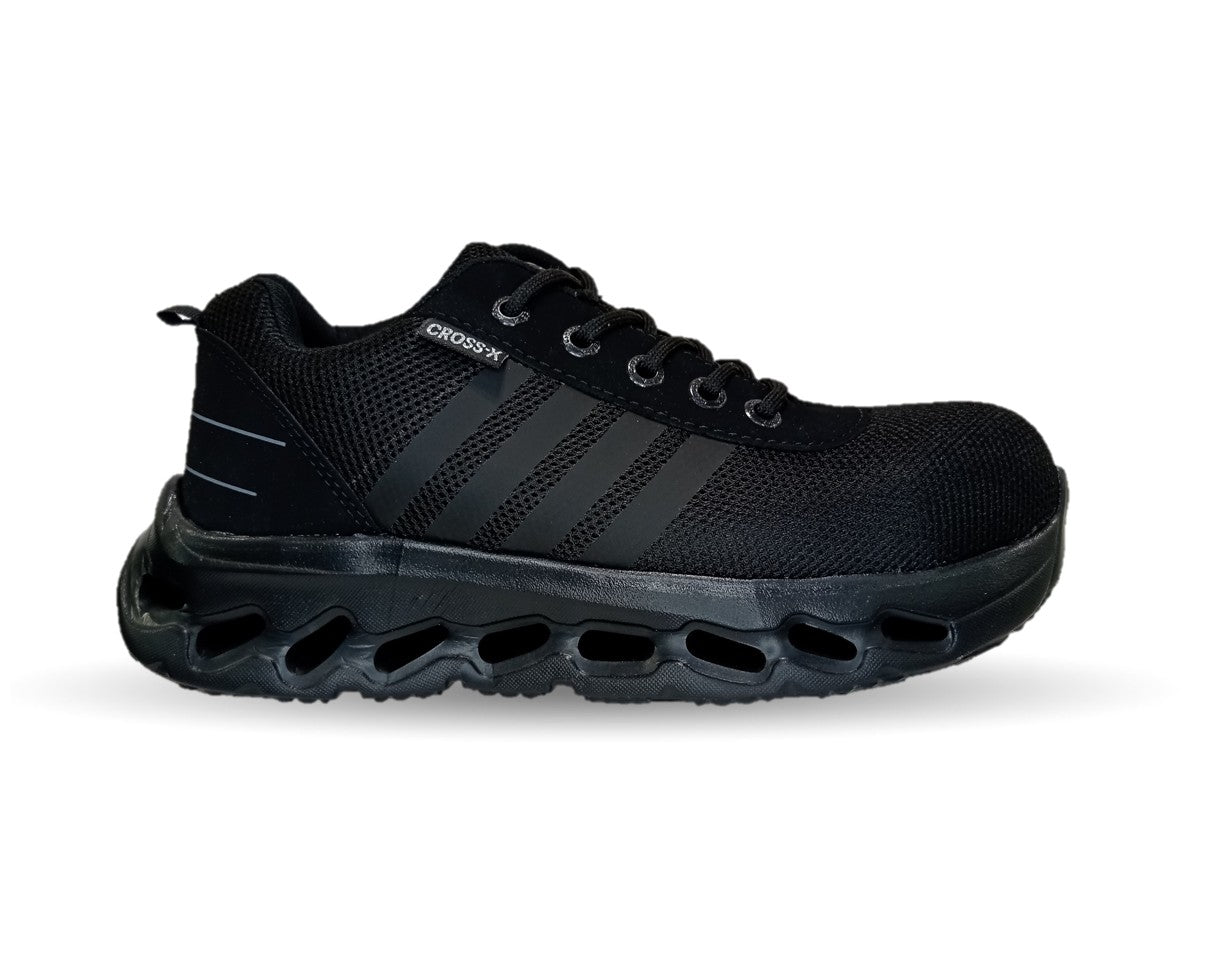 Tenis de Trabajo con casco de acero Cross X 1550 Negro/Negro para hombre