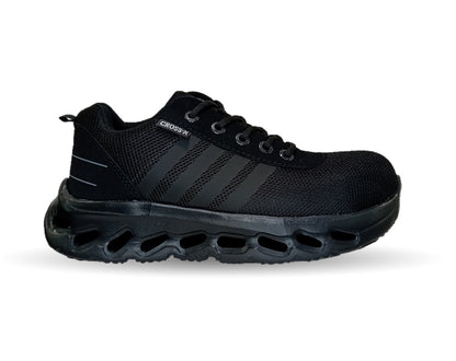 Tenis de Trabajo con casco de acero Cross X 1550 Negro/Negro para hombre