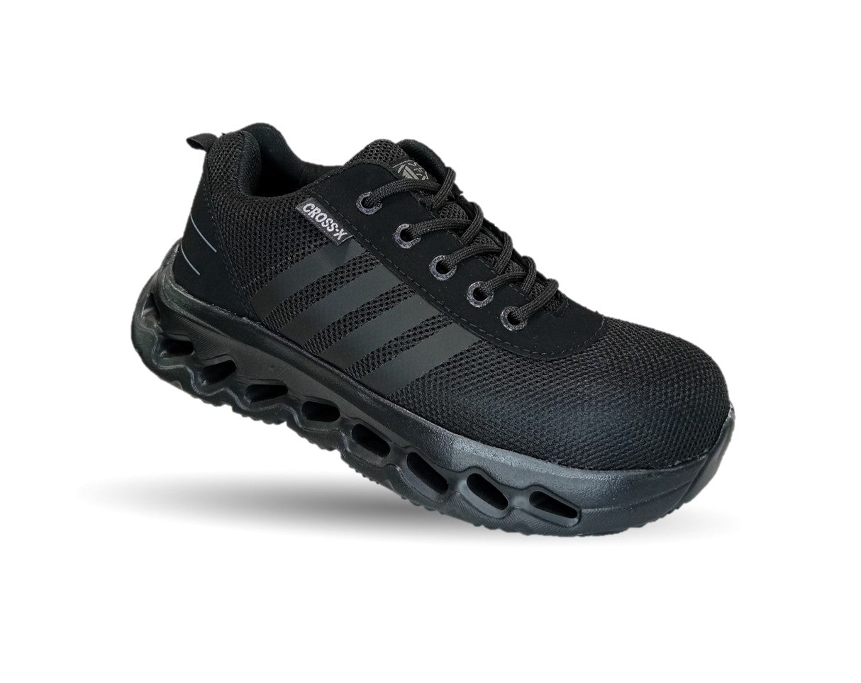 Tenis de Trabajo con casco de acero Cross X 1550 Negro/Negro para hombre