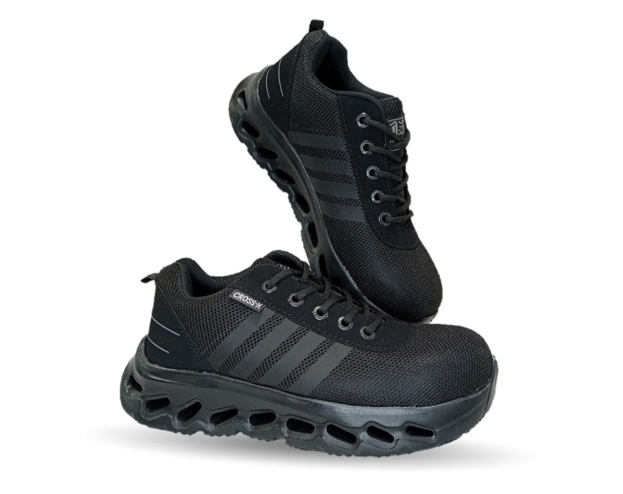 Tenis de Trabajo con casco de acero Cross X 1550 Negro/Negro para hombre