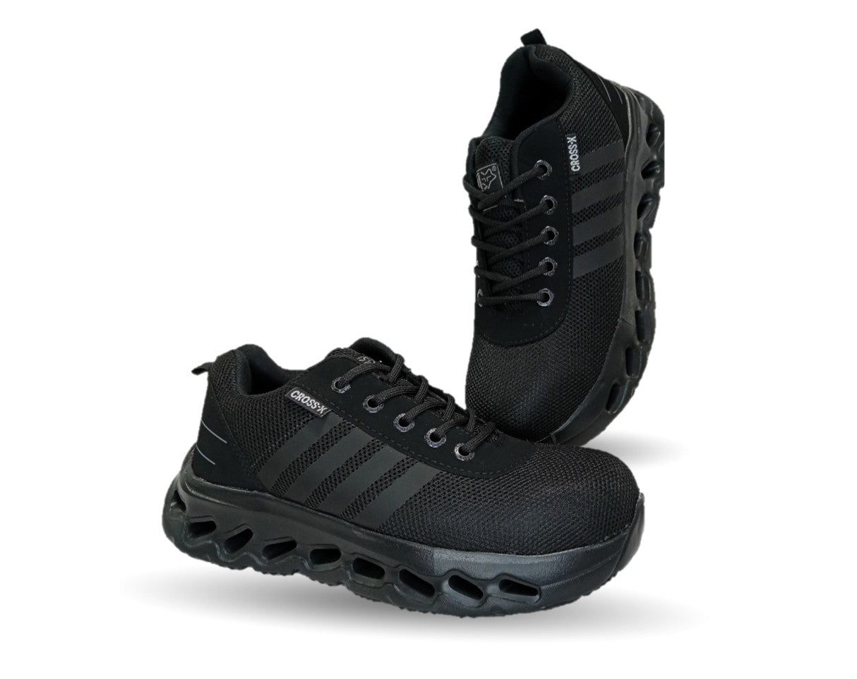 Tenis de Trabajo con casco de acero Cross X 1550 Negro/Negro para hombre