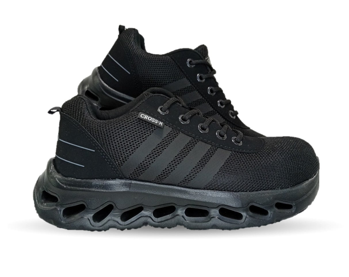 Tenis de Trabajo con casco de acero Cross X 1550 Negro/Negro para hombre