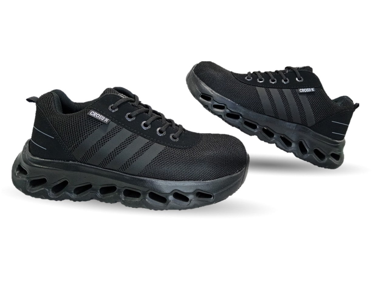 Tenis de Trabajo con casco de acero Cross X 1550 Negro/Negro para hombre