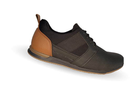 Zapato Casual Custom 2756 Negro/Camel para hombre