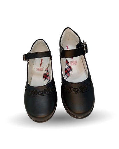 Zapato Escolar y Casual con hebilla Dulce Cereza 600 Negro para niña