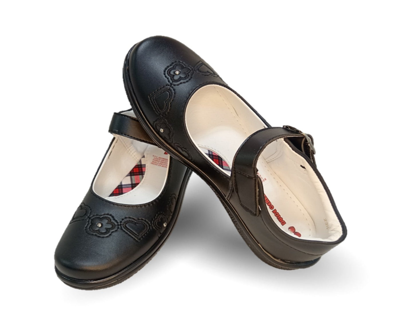 Zapato Escolar y Casual con hebilla Dulce Cereza 611 Negro para niña
