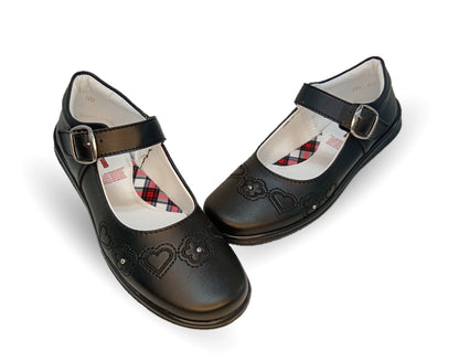 Zapato Escolar y Casual con hebilla Dulce Cereza 611 Negro para niña