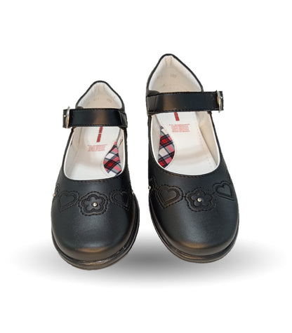 Zapato Escolar y Casual con hebilla Dulce Cereza 611 Negro para niña