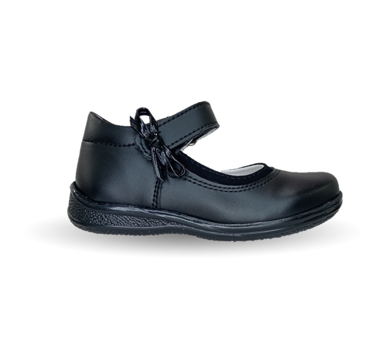 Zapato Escolar y Casual con contactel Dulce Cereza 638 Negro para niña