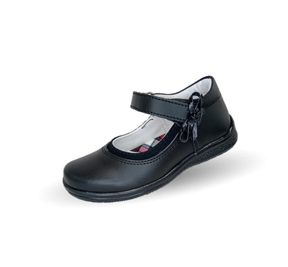 Zapato Escolar y Casual con contactel Dulce Cereza 638 Negro para niña
