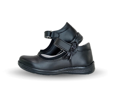 Zapato Escolar y Casual con contactel Dulce Cereza 638 Negro para niña
