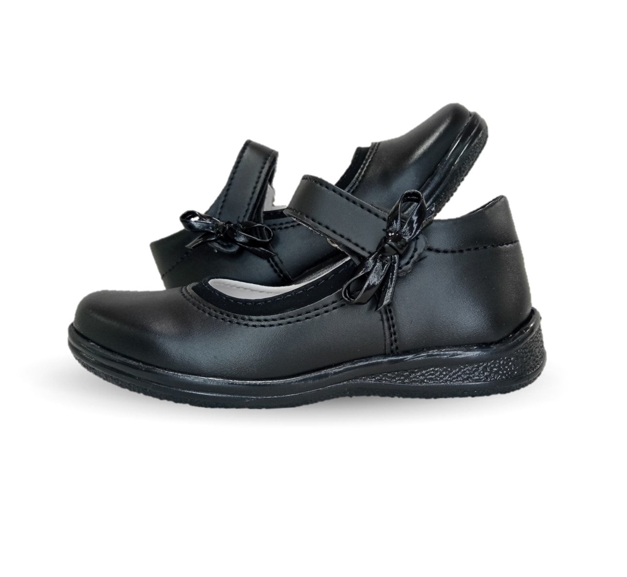 Zapato Escolar y Casual con contactel Dulce Cereza 638 Negro para niña